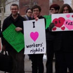 Campus Labor Coaltion Rally at U. of Illinois - Feb. 14, 2012